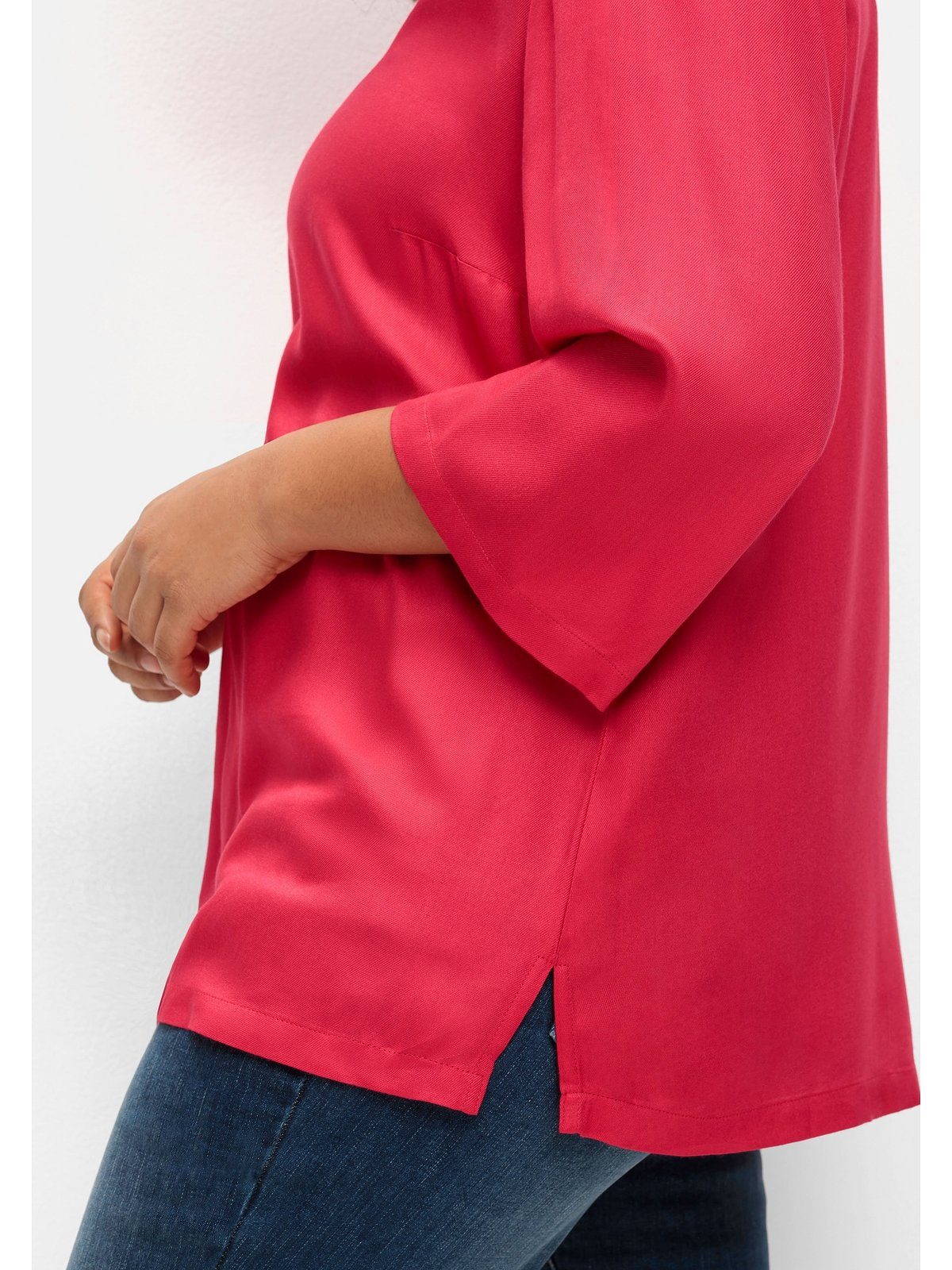 Sheego Tunika Große Größen mit 3/4-Ärmeln, aus fließender Viskose