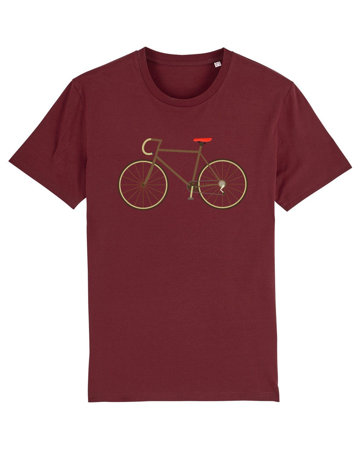 wat? Apparel Print-Shirt Fahrrad (1-tlg) weinrot | T-Shirts