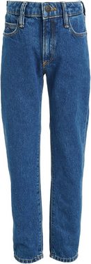 Tommy Hilfiger Stretch-Jeans SKATER MID BLUE mit Leder-Brandlabel am hinteren Bundabschluss