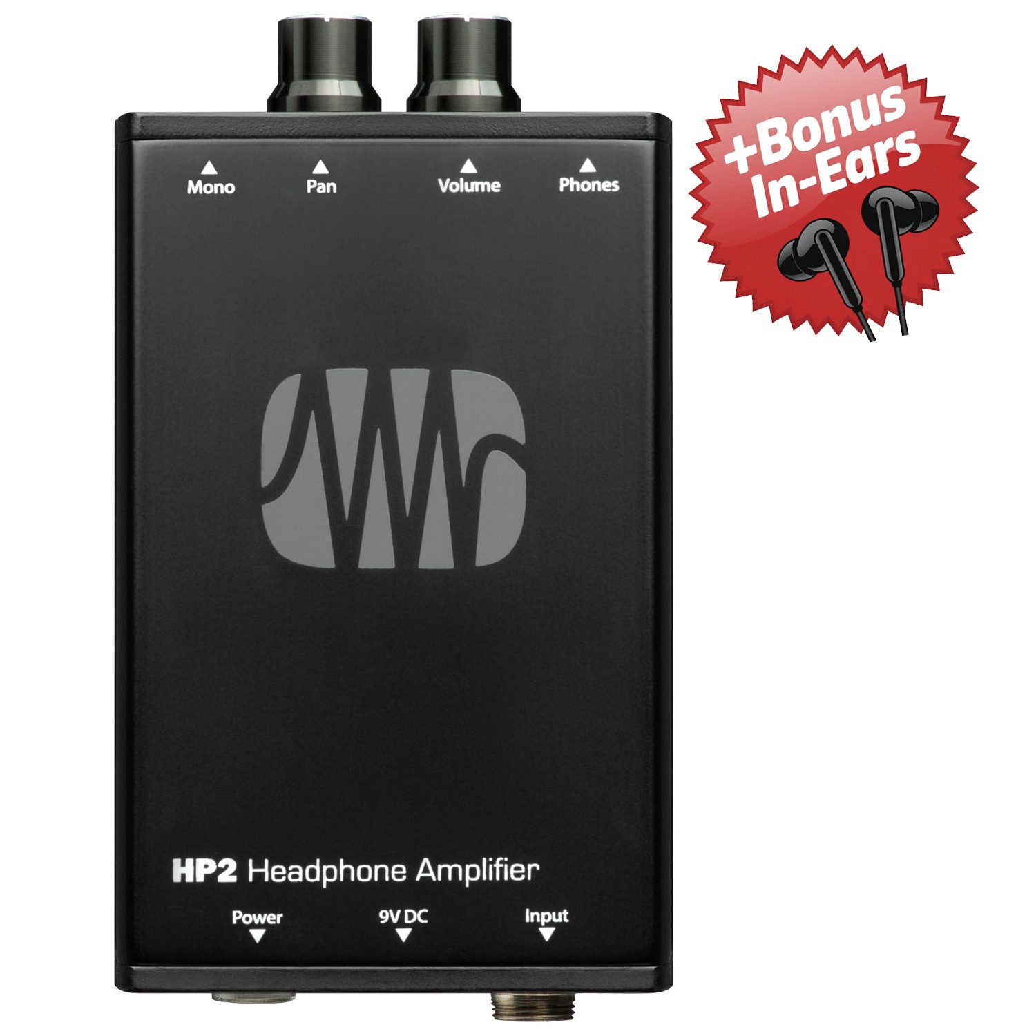Presonus Presonus Kopfhörer Verstärker HP2 + Bonus In-Ear Kopfhörer Kopfhörerverstärker (Anzahl Kanäle: 2, 2-Kanal-Kopfhörerverstärker)