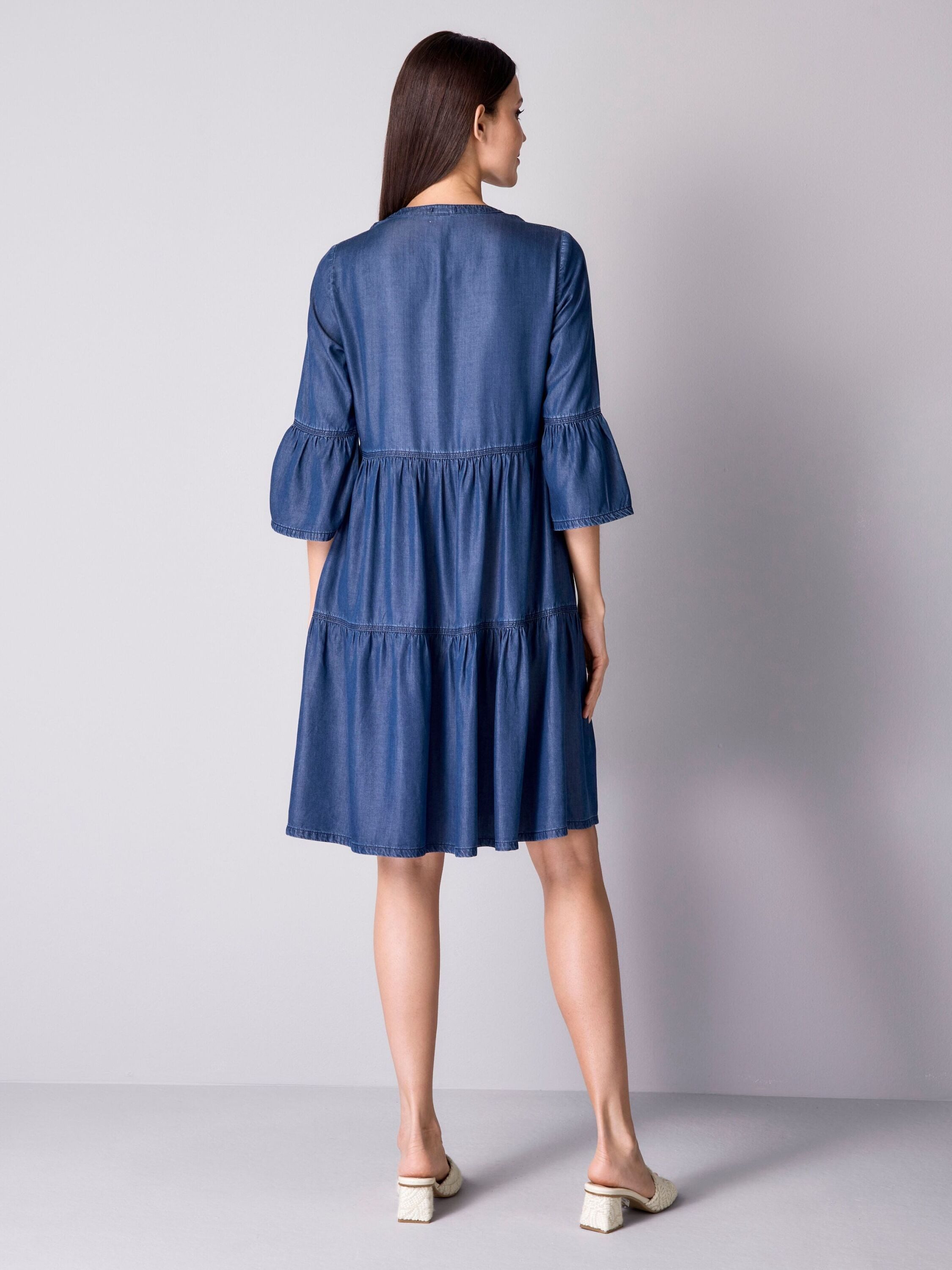 Alba Moda Midikleid Kleid mit Stufen im Rockteil