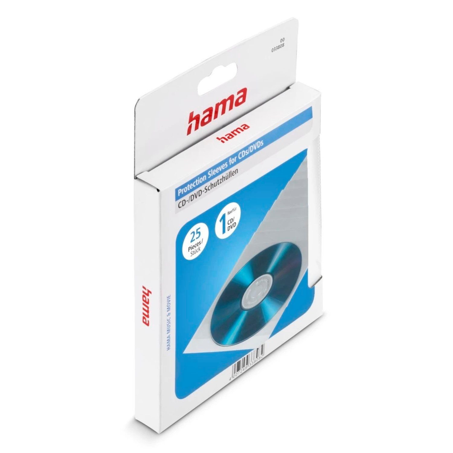 Hama CD-Hülle 25x PP Kunststoff Schutz-Hüllen CD-Hüllen Klar
