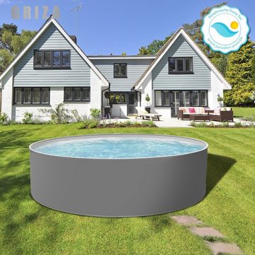 Paradies Pool Rundpool, GRIZA Stahlwandpool rund 400x120cm Premium