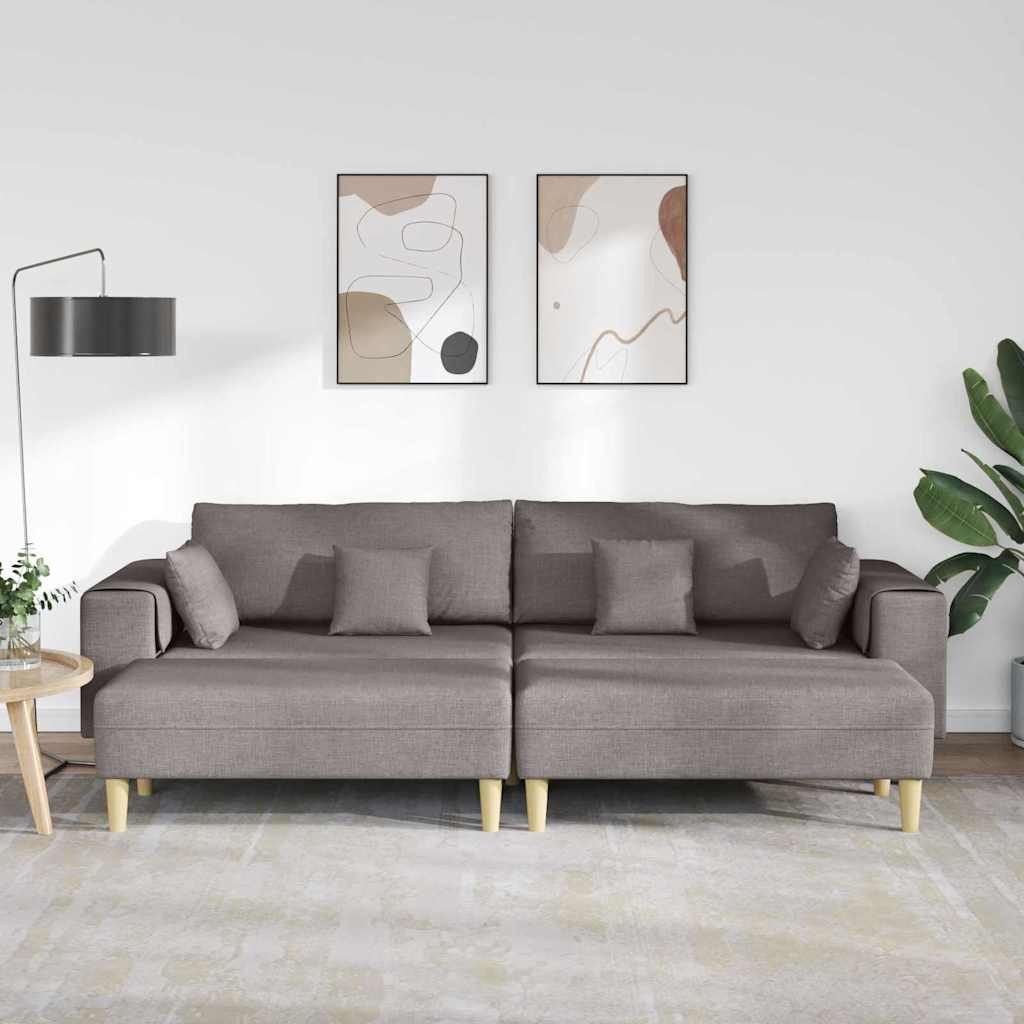 vidaXL Sofa Stoffsofa mit Kissen 3 günstig online kaufen
