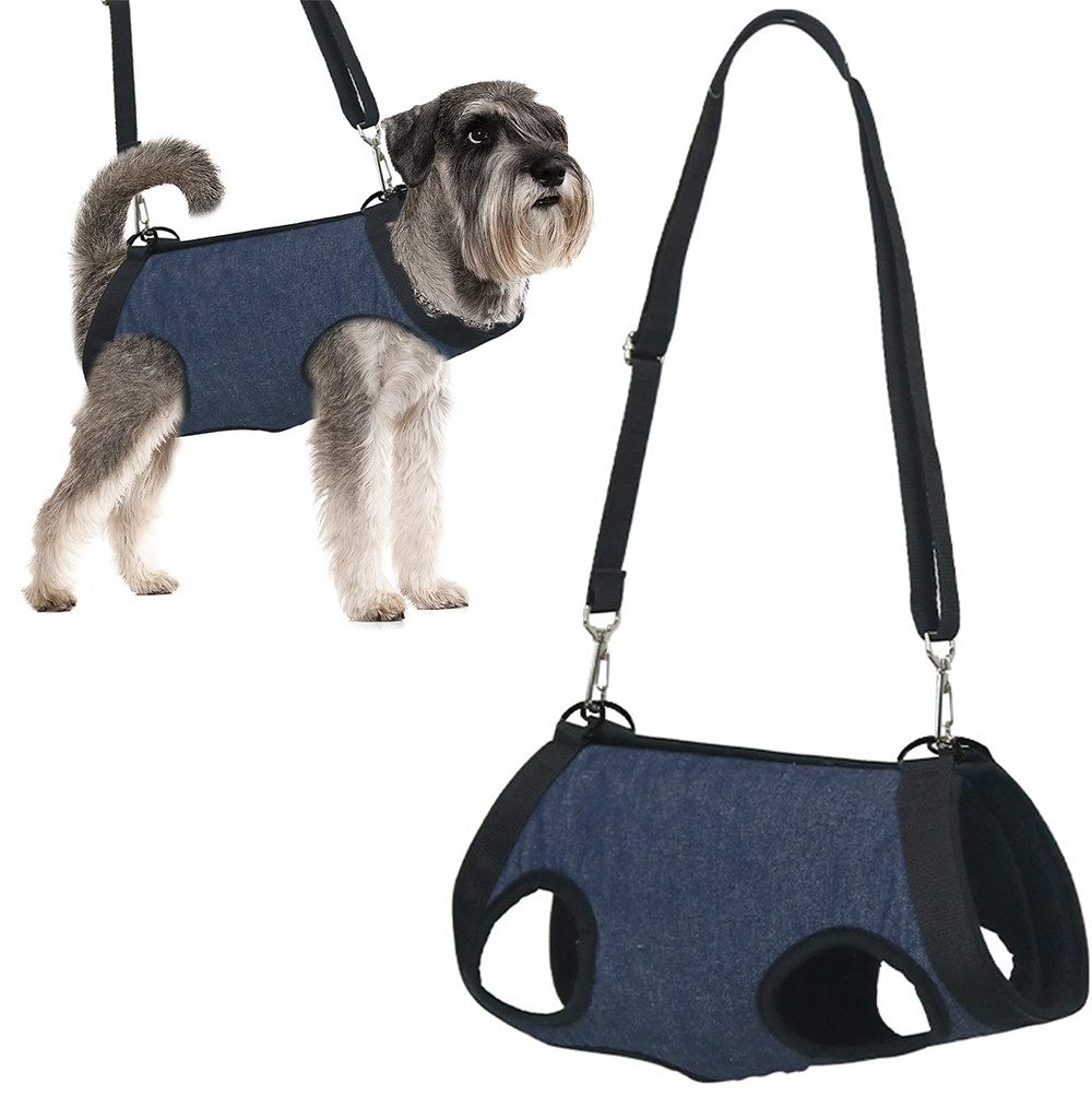 Ledander Hunde-Geschirr Hunde-Tragegurt für Vorder, Hundegeschirr mit Leine, verstellbares, Hunde-Hebegeschirr, Hilft älteren Hunden mit Eingeschränkter Mobilität