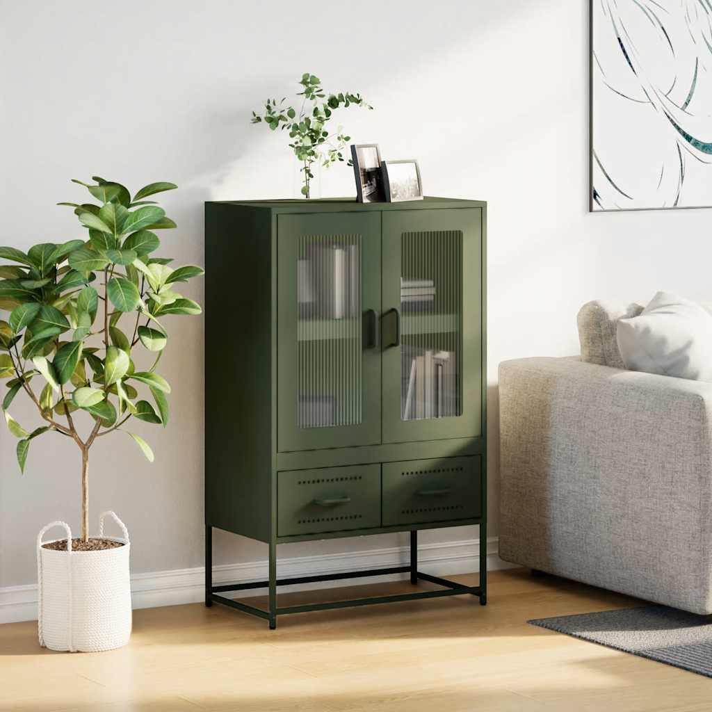 vidaXL Highboard Highboard Olivgrün 68x39x111,5 cm günstig online kaufen