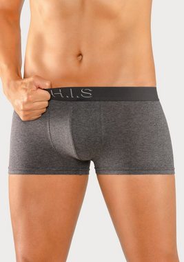 H.I.S Boxershorts (Packung, 5-St) in Hipster-Form am Webbund mit Logoschriftzug mit 3D Effekt