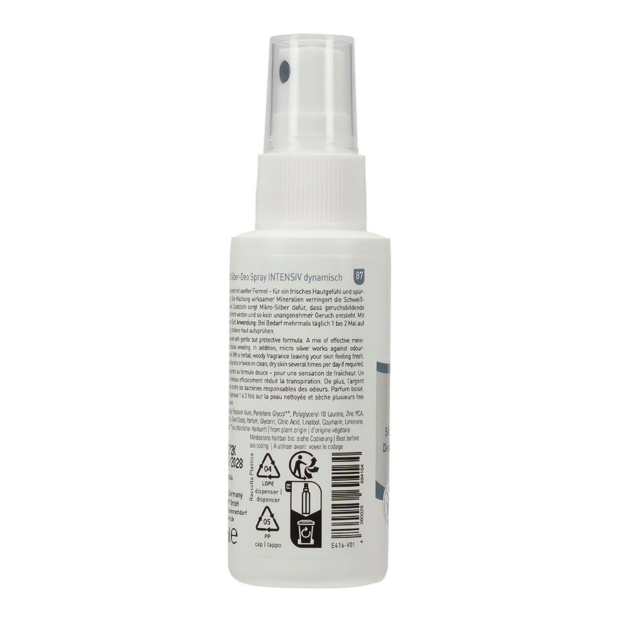 Bioturm Deo-Spray BIOTURM Silber-Deo Spray intensiv dynamisch Nr.87