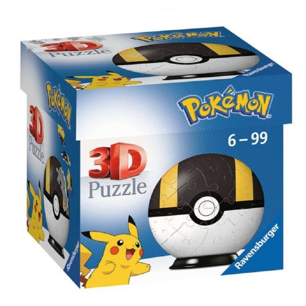 Ravensburger 3D-Puzzle Ravensburger Pokémon 3D Puzzle Pokéball Hyperball, Puzzleteile