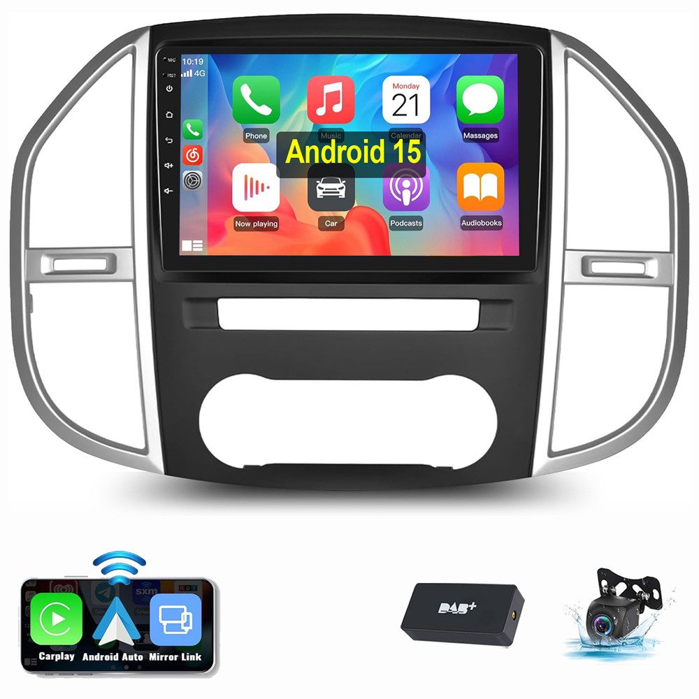 ESSGOO 10 ZOLL IPS Für Mercedes Benz W447 2013 2014-2020 Autoradio Autoradio (RDS, Digitalradio (DAB), FM, AM, Apple Carplay Android Auto GPS Navi WIFI BT SWC EQ)