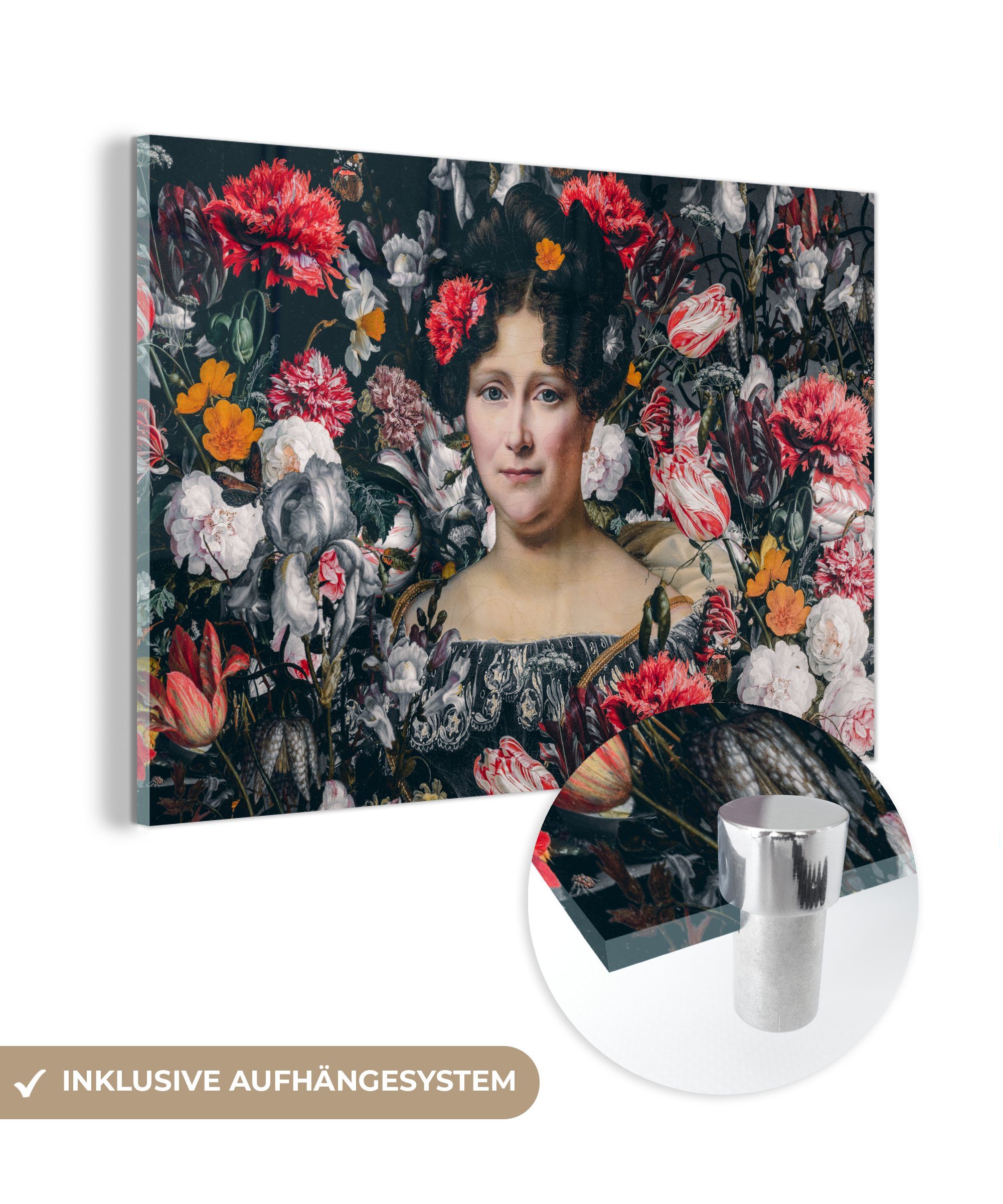 Acrylglasbild Henriette St), Dubois Acrylglasbilder Engelen bunt Drahonet Johanna Blumen, MuchoWow (1 - - Schlafzimmer Wohnzimmer &