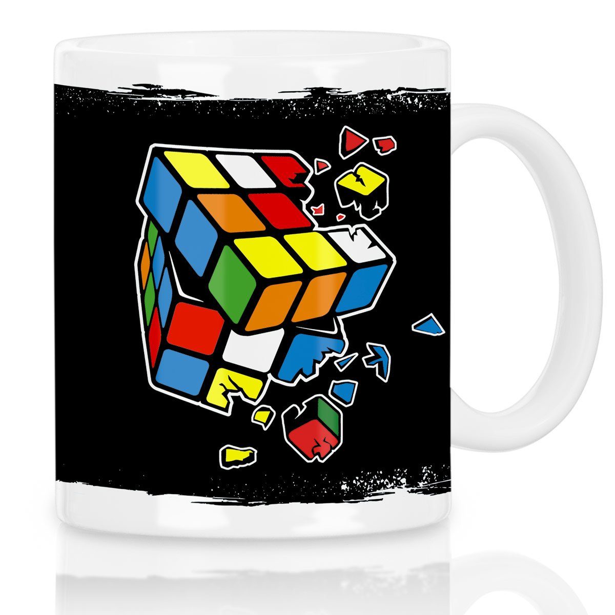 style3 Tasse, Keramik, Explodierender Zauberwürfel Kaffeebecher Tasse puzzle würfel rätsel rubicon sheldon speed