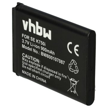 vhbw kompatibel mit Sony-Ericsson Z710c, Z525i, Z710i, Z530i, Z530c Smartphone-Akku Li-Ion 900 mAh (3,7 V)