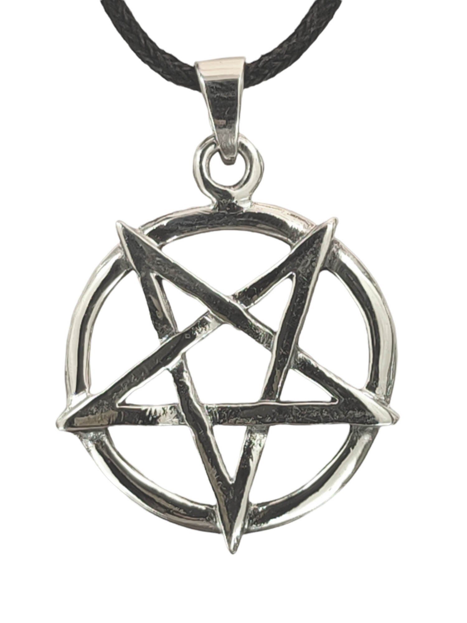 Drudenfuß Pentagramm Satan Luzifer Kettenanhänger Leather of of Church Kiss