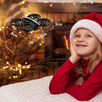 Tomzon Kinderdrohne mit Kamera, Anfängerdrohne unter 100g für Indoor Drohne (1080P HD, mit 3AkkusLangeFlugzeitPropellerschutzRotation Geschenk Jungen Mädchen)
