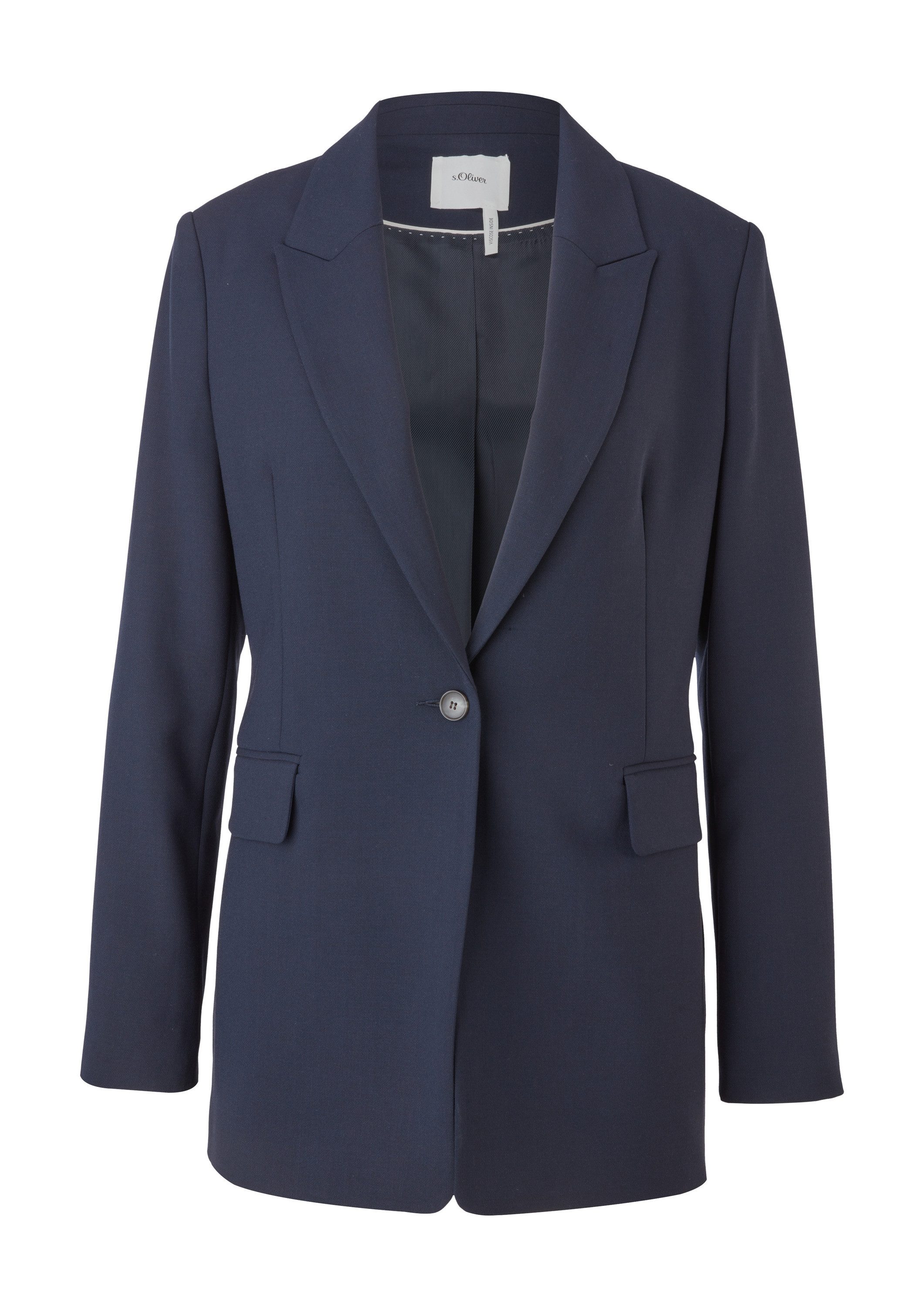 s.Oliver Jackenblazer Indoor-Blazer Longblazer aus Viskosemix günstig online kaufen