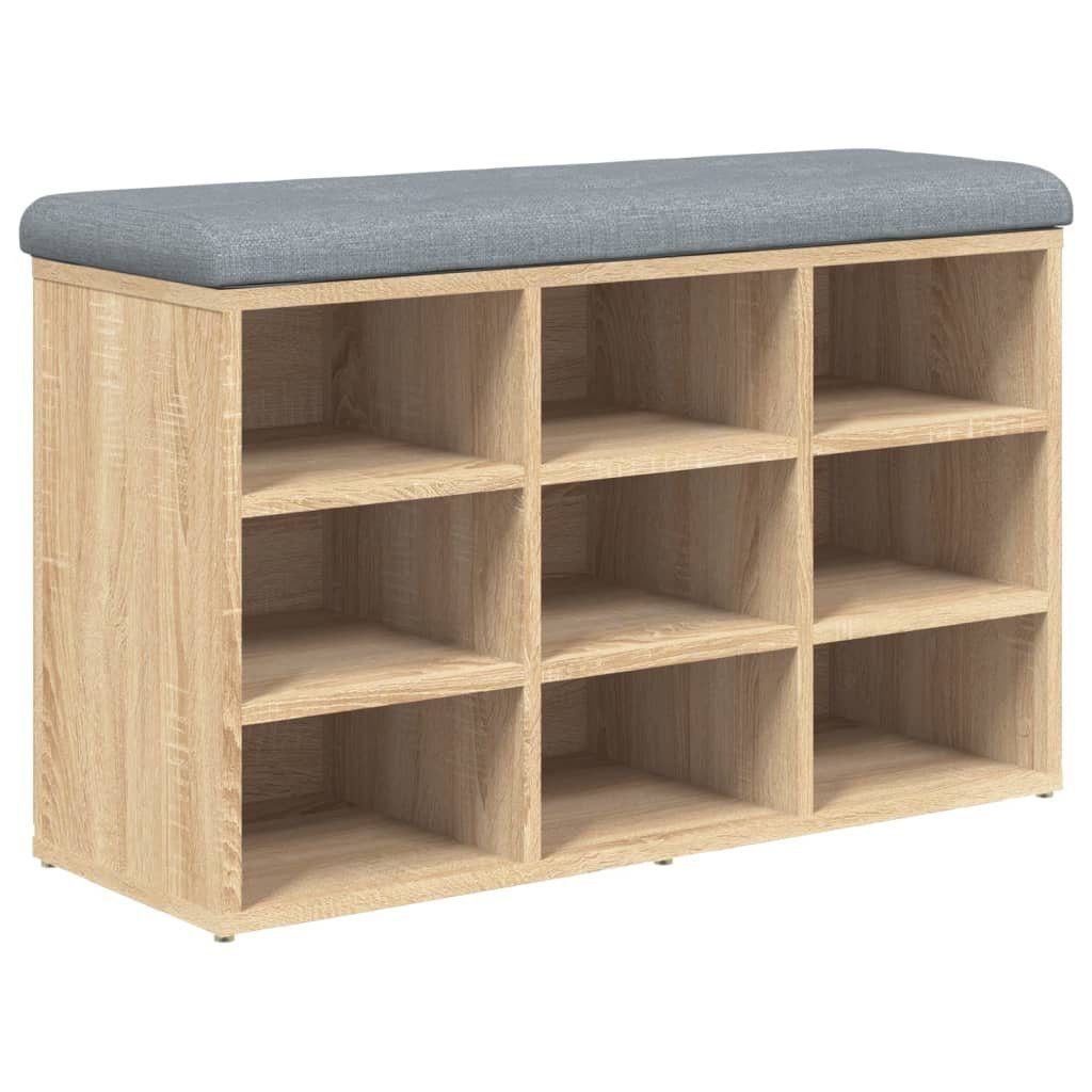 vidaXL Sitzbank Schuhbank Sonoma-Eiche 82 x 32 x 50 cm Holzwerkstoff