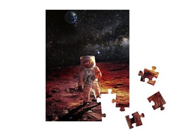 puzzleYOU Puzzle Astronaut auf dem Mars mit Erde, 48 Puzzleteile, puzzleYOU-Kollektionen