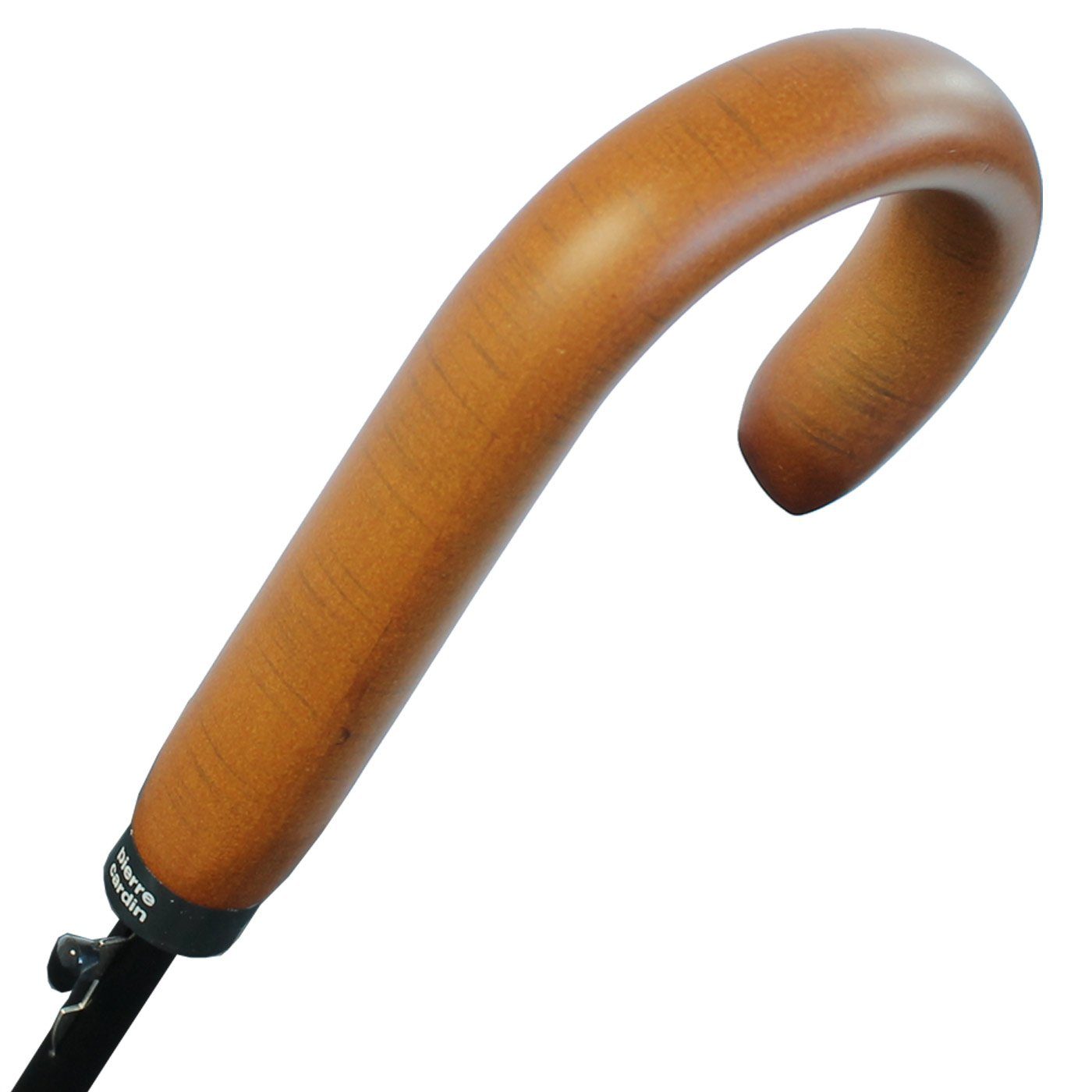 Pierre Cardin Stockregenschirm Herren-Schirm mit Auf-Automatik mit Holzgriff natur, 109 cm groß und stabil - klassisch edler Look – Bild 5 von 5