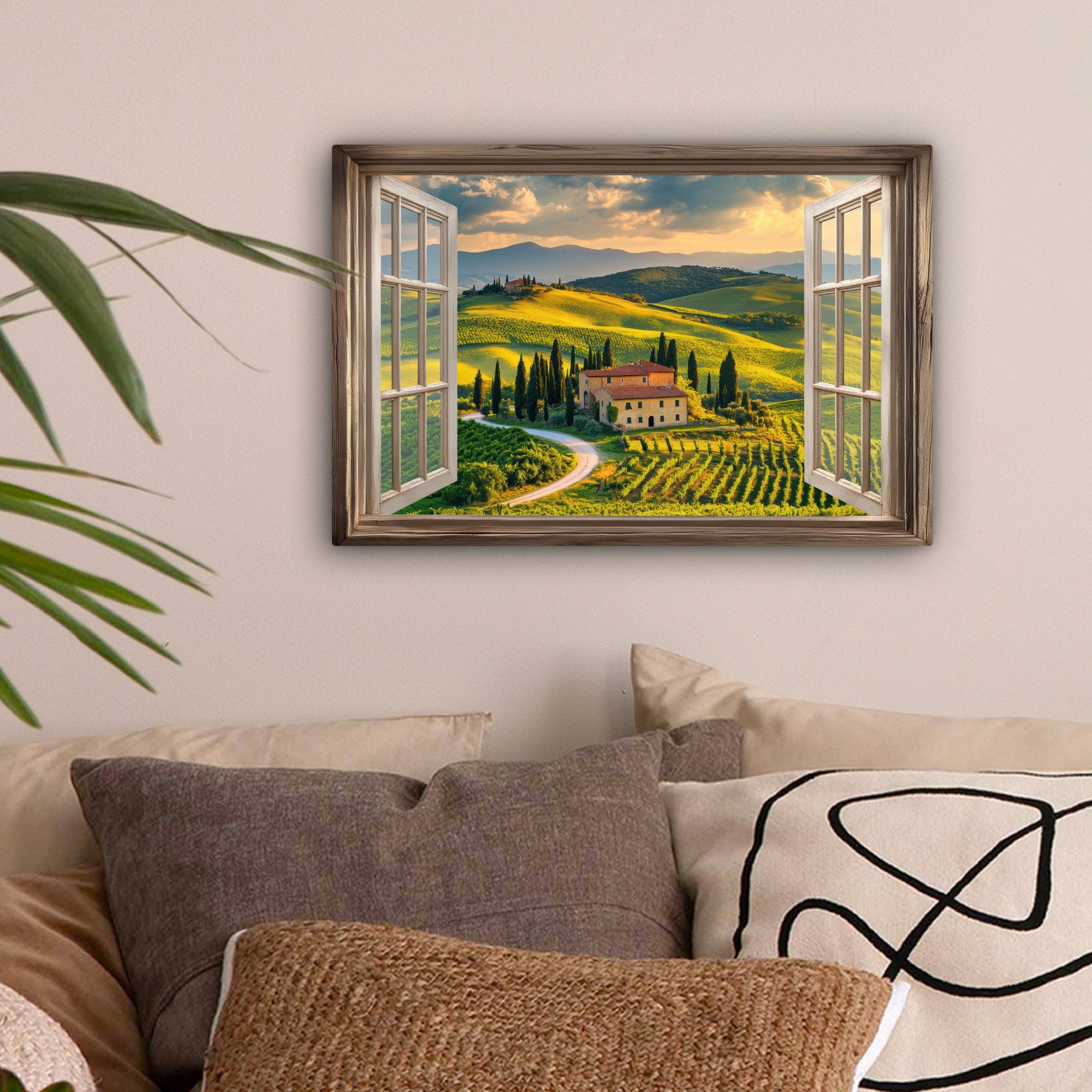 OneMillionCanvasses® Leinwandbild Ansichten - Toskana - Landschaft - Sommer günstig online kaufen