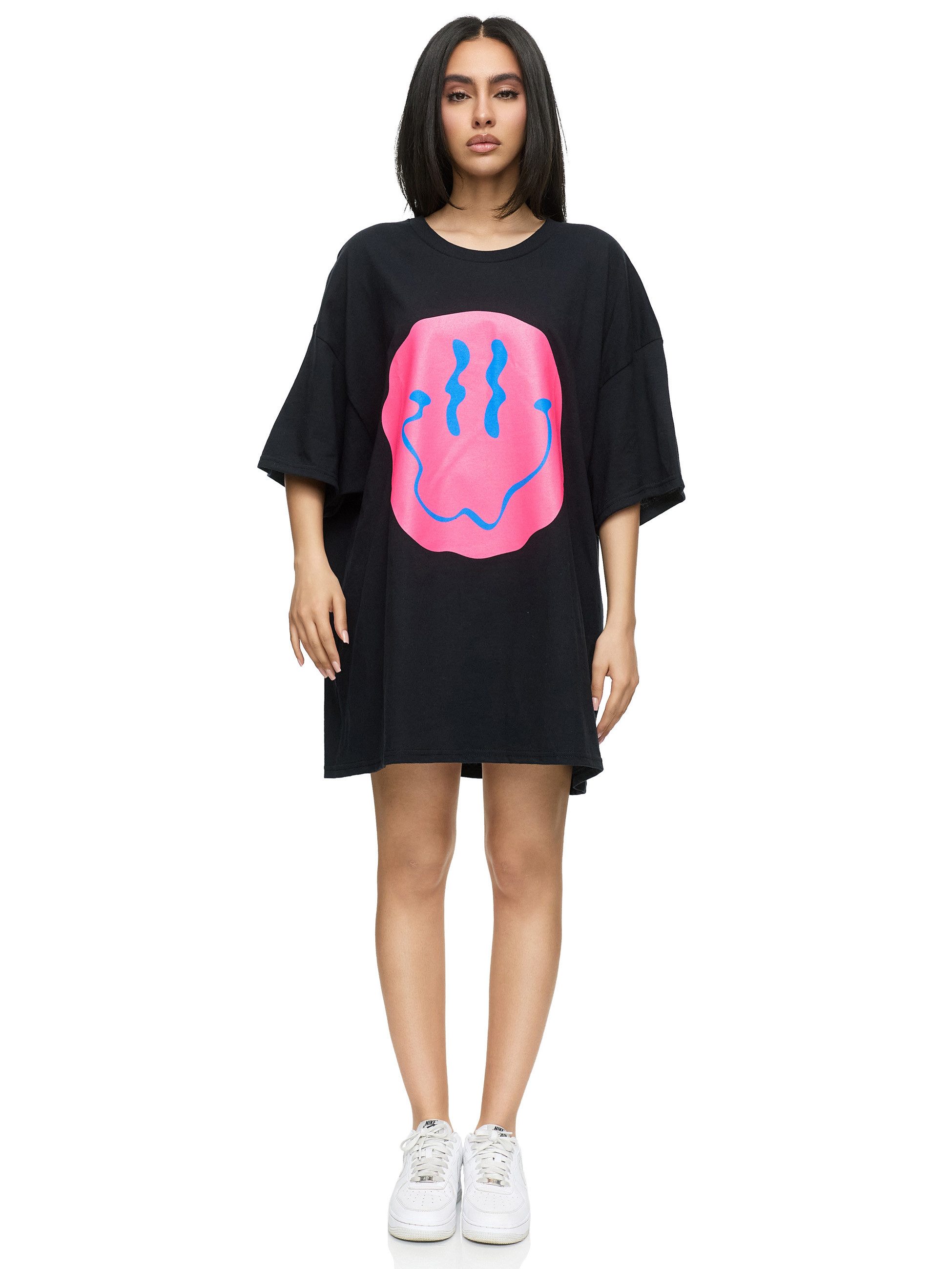 Worldclassca T-Shirt Worldclassca Oversized Print SMILE T-Shirt Sommer Ober günstig online kaufen