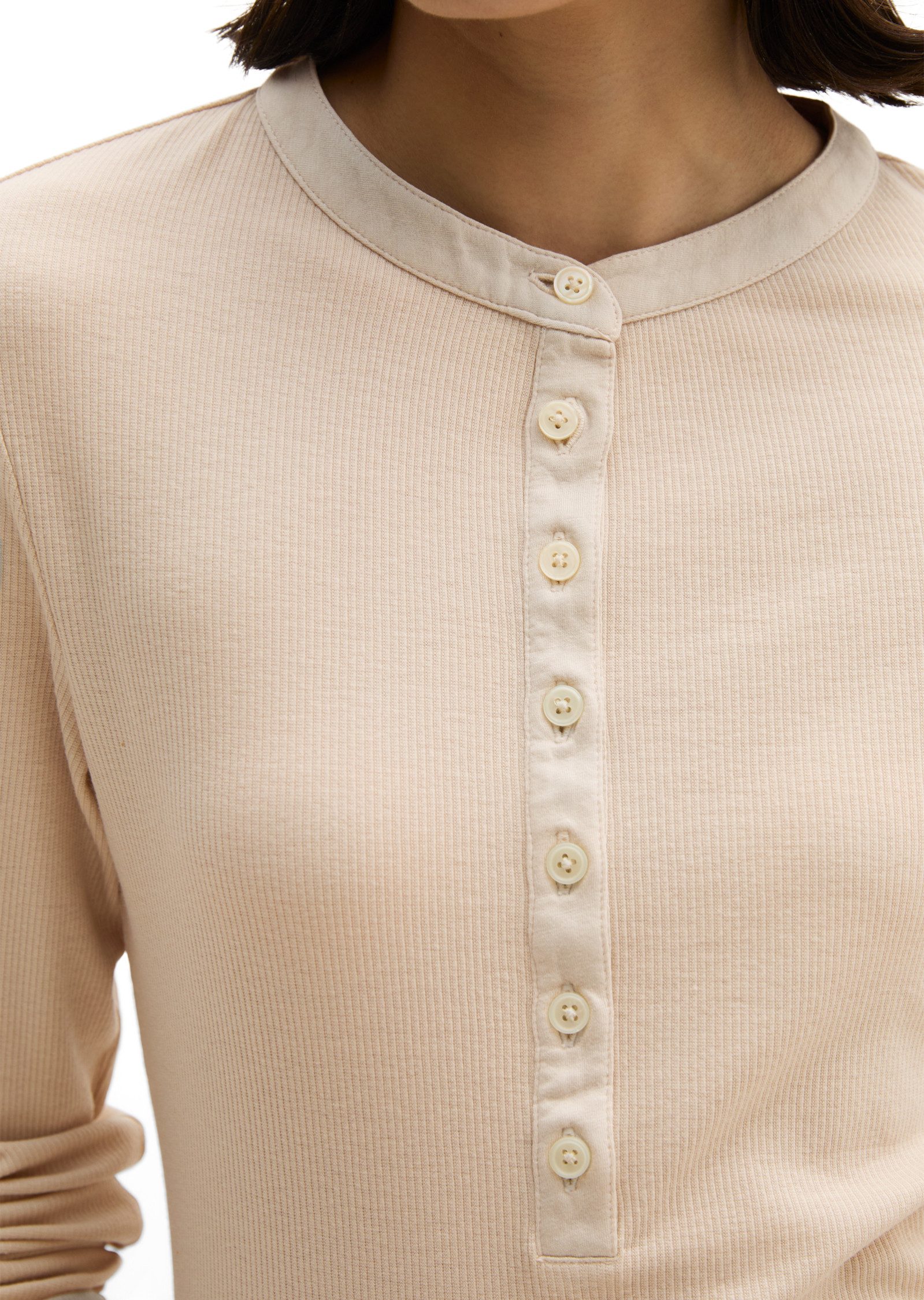 Marc O'Polo Langarmshirt aus Lyocell-Bio-Baumwoll-Stretchjersey – Bild 4 von 5