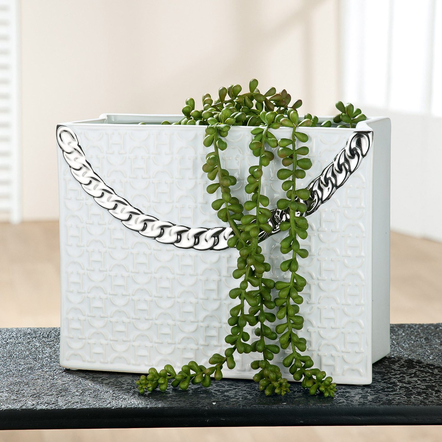 GILDE Tischvase Rom, Dekovase (1 St), Vase aus Keramik, in Handtaschenform, günstig online kaufen