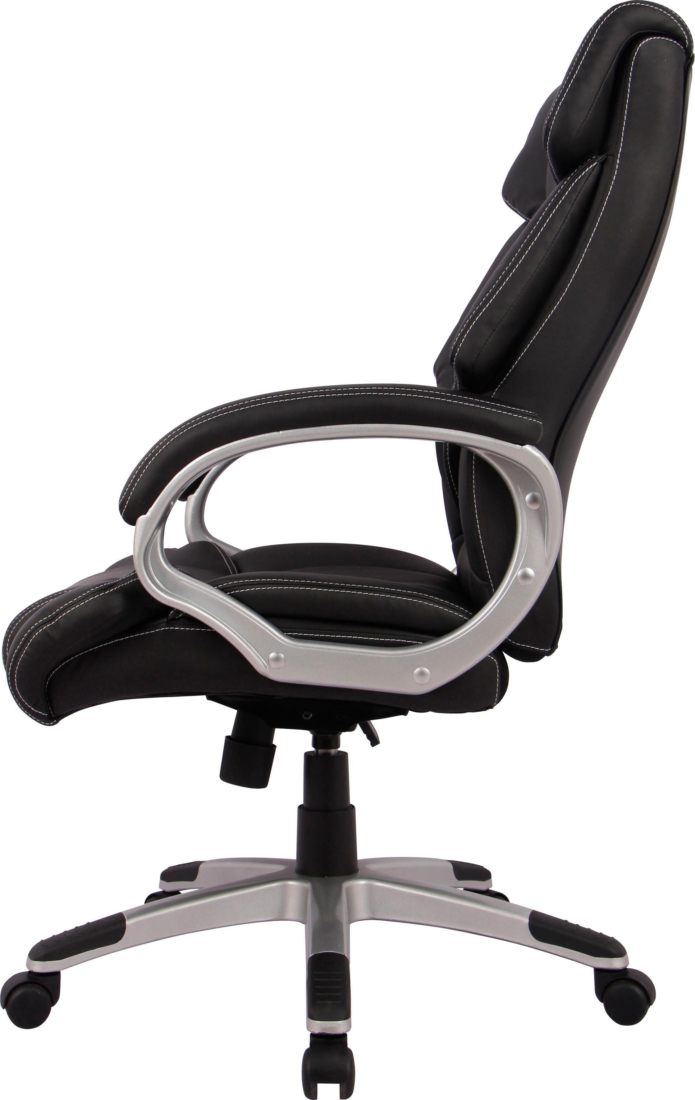 INOSIGN Chefsessel Sitzhöhe/Sitztiefe, fürs verstellbare Bürostuhl Polsterung komfortable bequemer Homeoffice