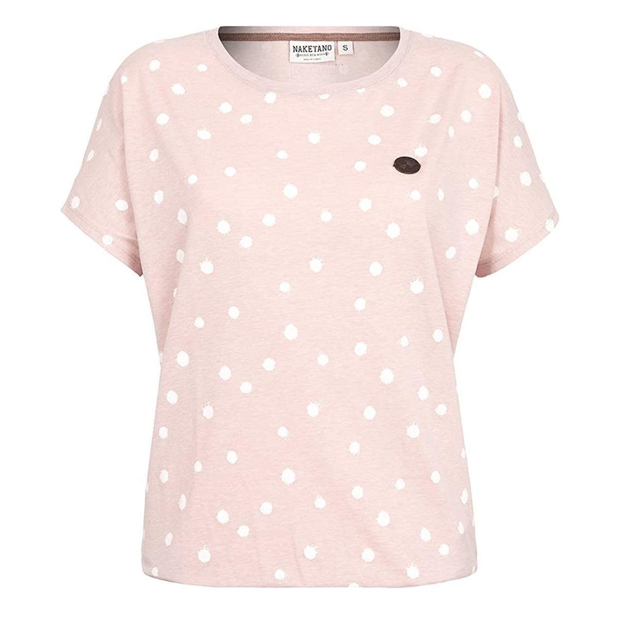 Punkten weißen mit rosa Damen naketano T-Shirt