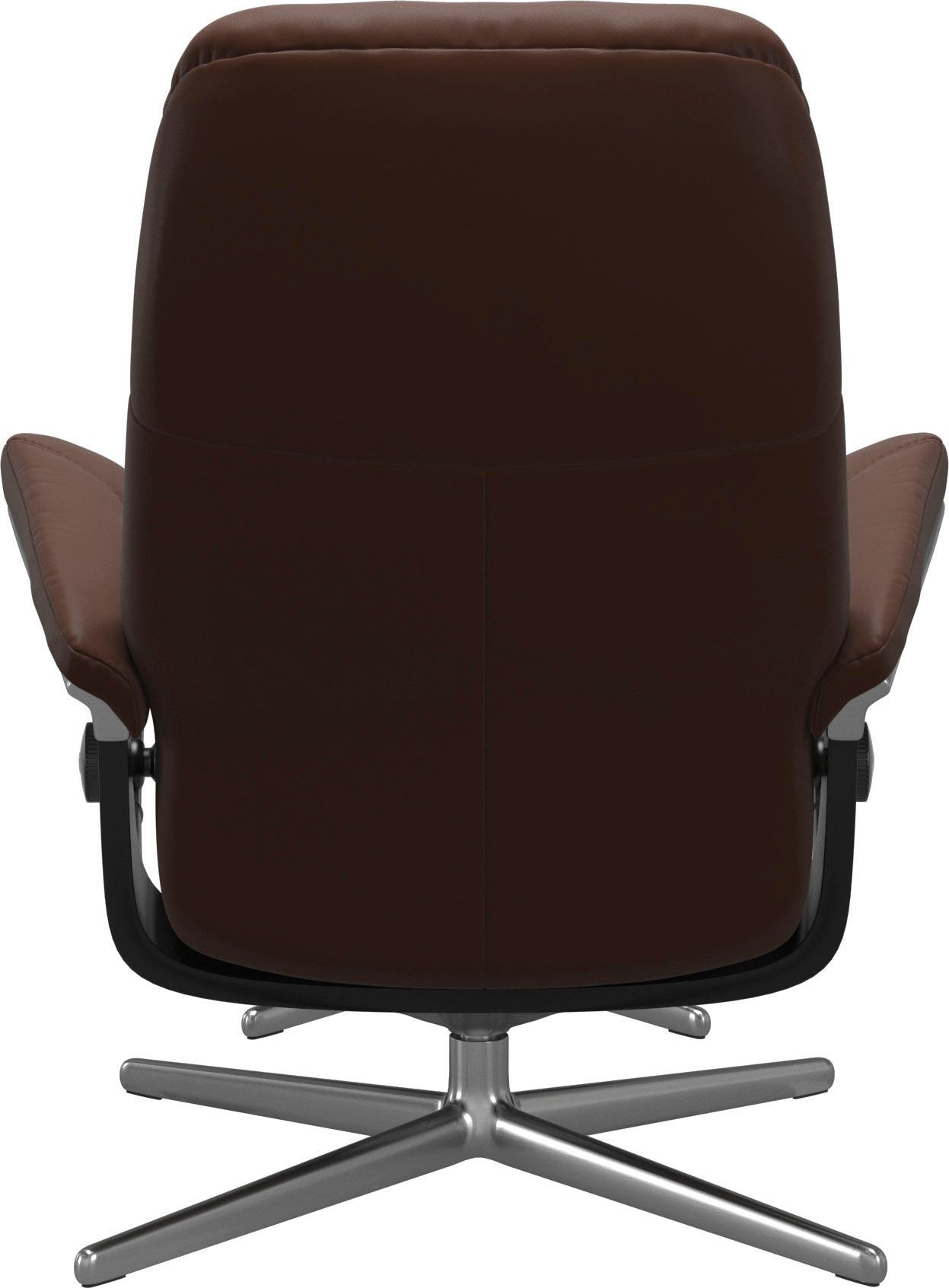 Stressless® Relaxsessel Consul (Set, Relaxsessel mit Hocker), mit Hocker, mit Cross Base, Größe S, M & L, Holzakzent Schwarz