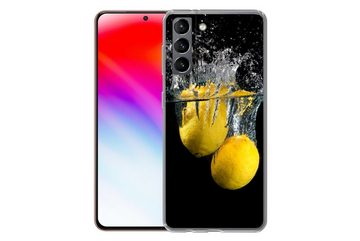 MuchoWow Handyhülle Zitrone - Frucht - Stilleben - Wasser - Gelb, Phone Case, Handyhülle Samsung Galaxy S21, Silikon, Schutzhülle