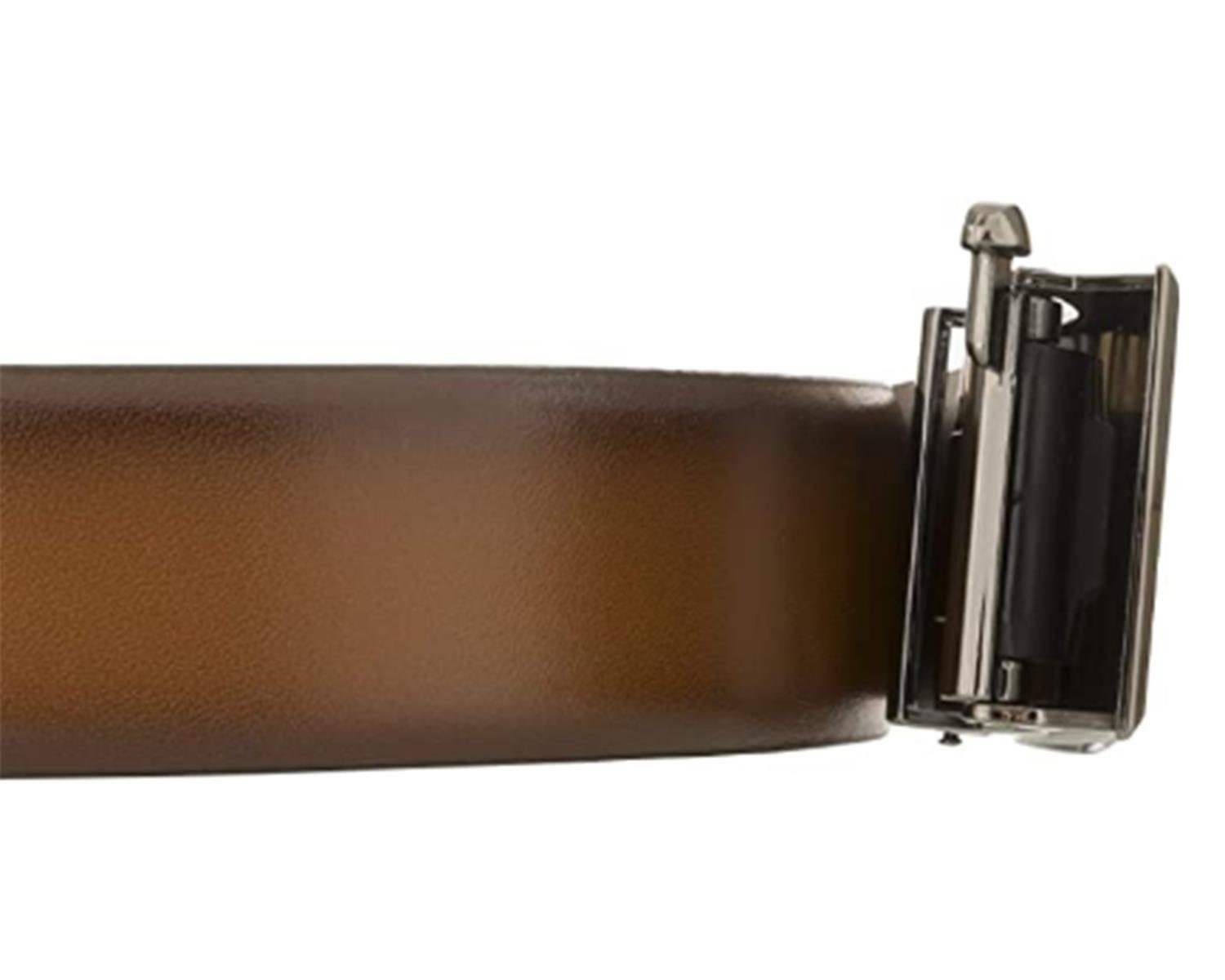 LLOYD Men’s Belts Ledergürtel LLOYD-Automatic-Gürtel cognac bombiert 35mm, kürzbar, Kantenfinish