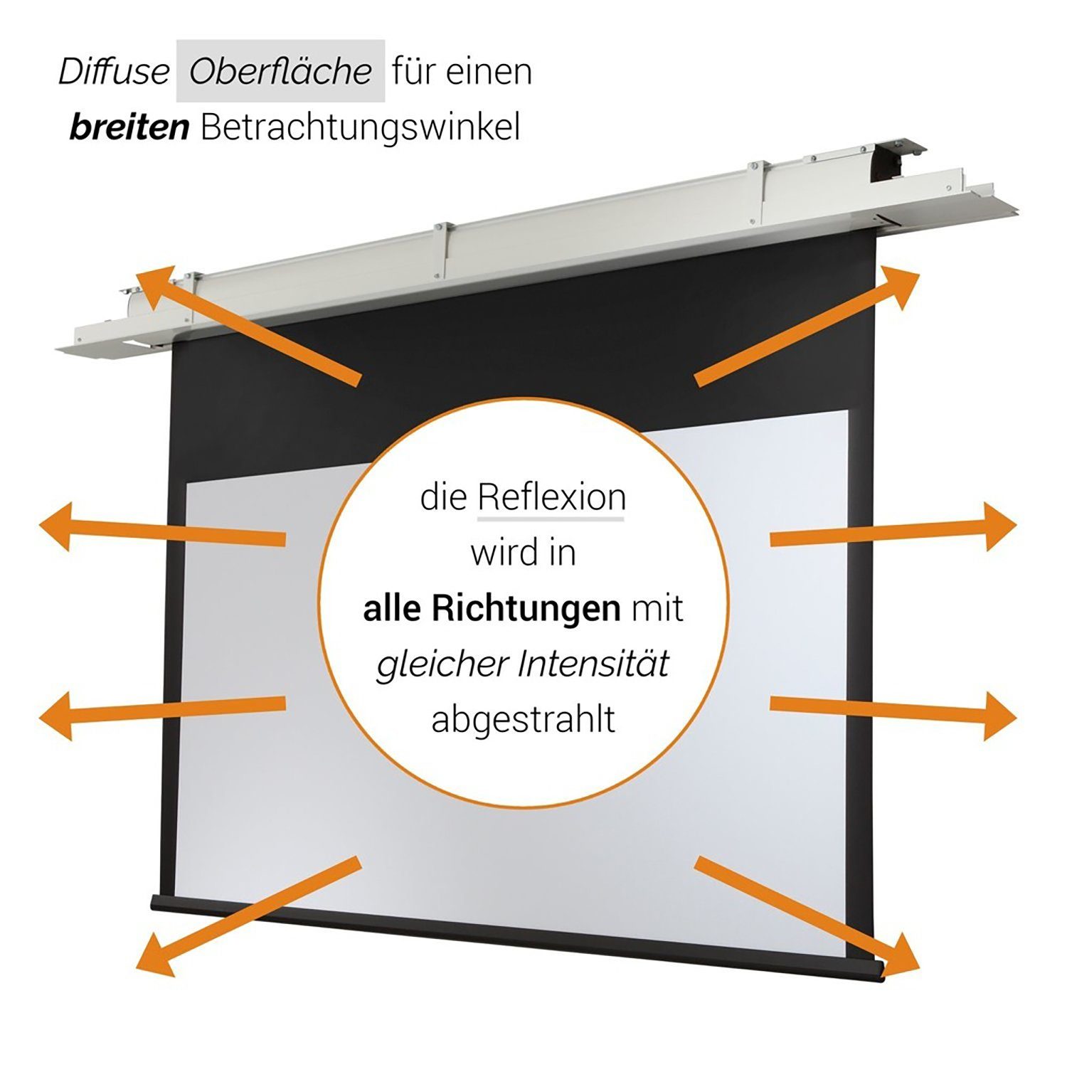 Celexon Deckeneinbau 156cm, 16:10, Gain x (250 Motorleinwand 1,2) Expert