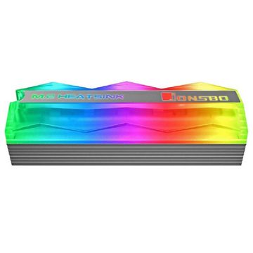 Jonsbo Computer-Kühler M.2-2 Mirage Edition M.2 SSD, Passivkühler, ARGB, grau, Festplattenkühler, RGB-Beleuchtung