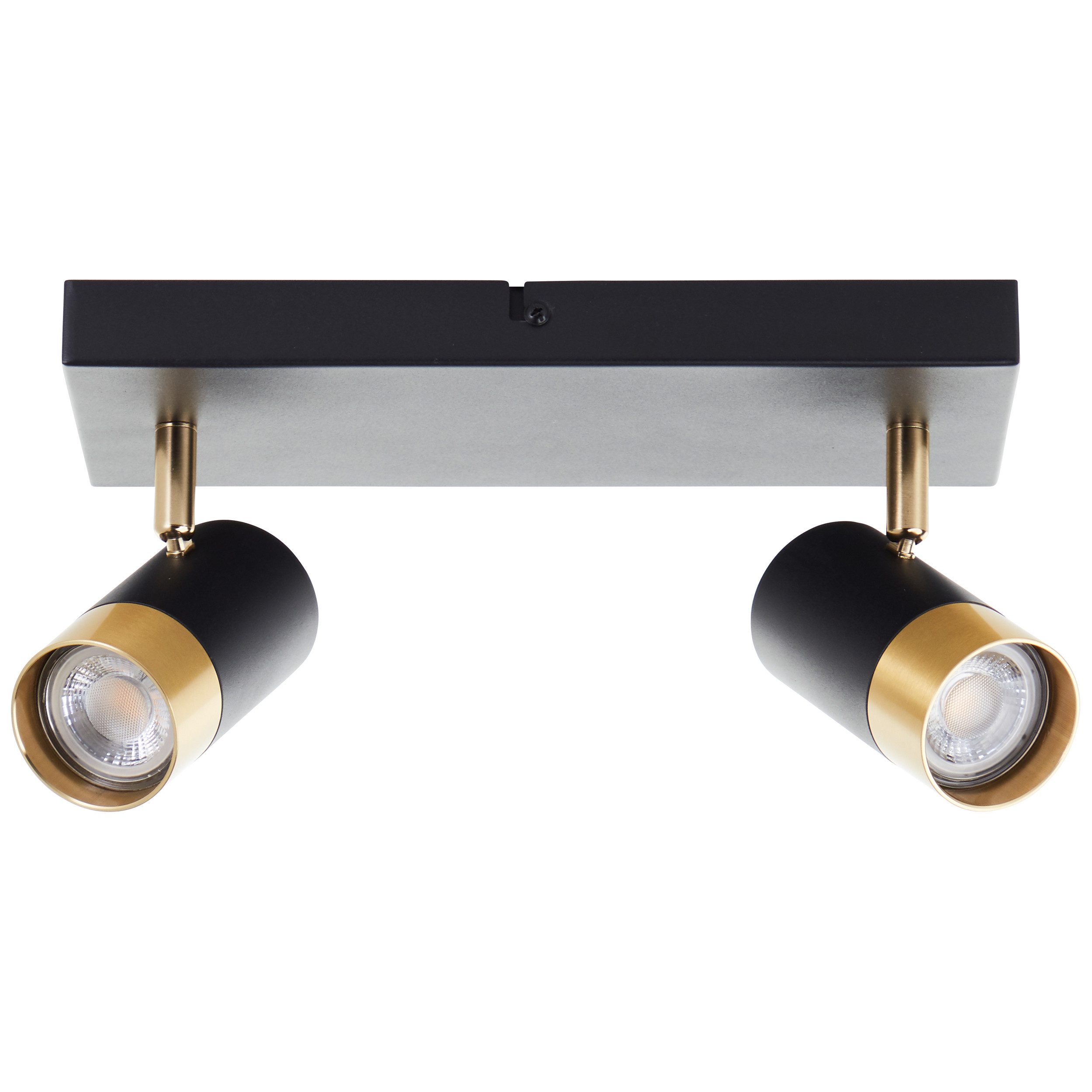 Brilliant Deckenstrahler Vigolo, LED wechselbar, Warmweiß, GU10, 350lm, 3000K, dimmbar, schwarz gold