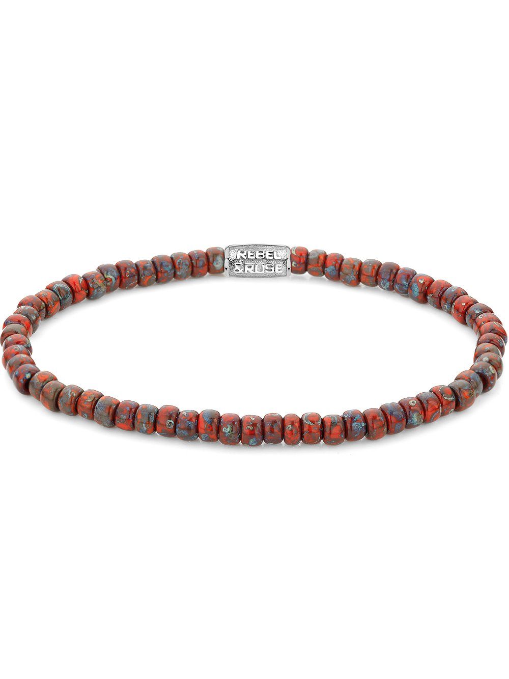 Rebel & Rose Armband Rebel & Rose Armband Glass Rocks Red Jazz RR-40117-S-L Unisex