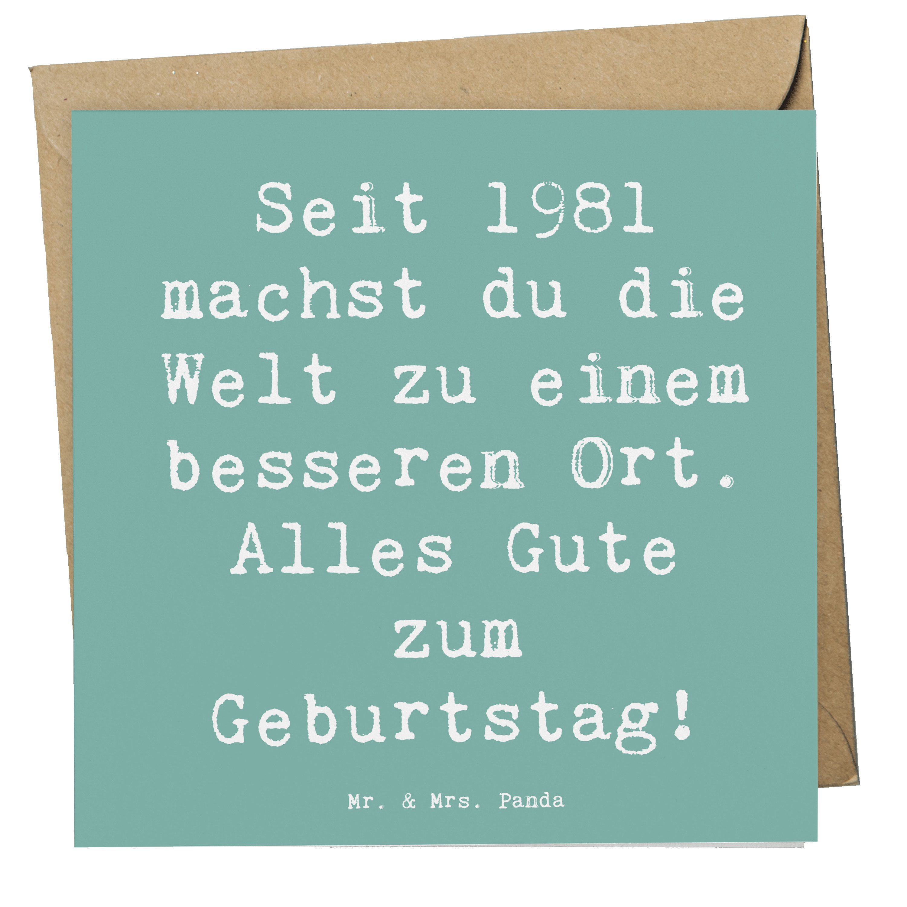 Grußkarte 1981 Geburtstag - Meeresbrise - Geschenk, Geburtstagswünsche, Alter