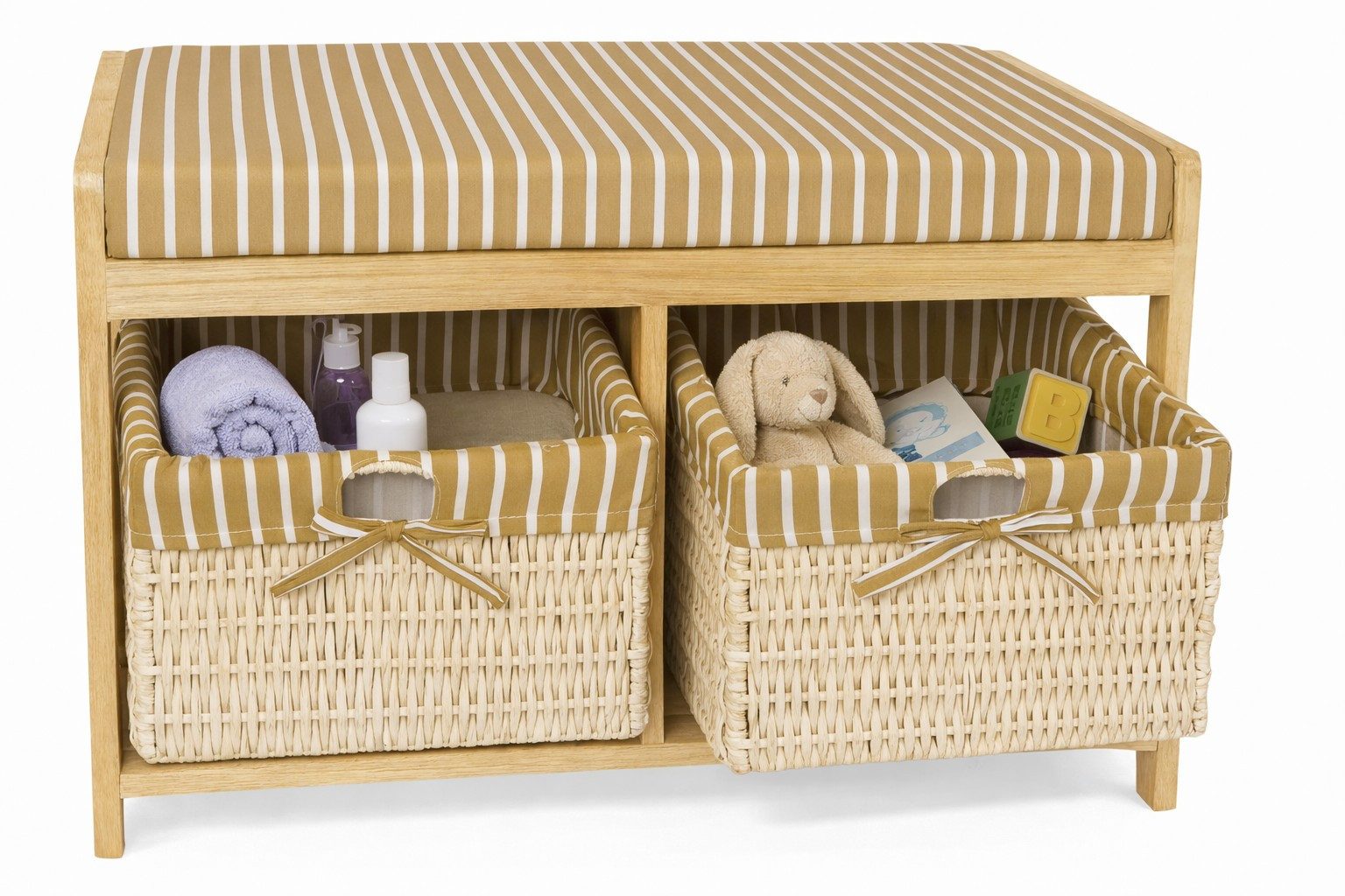 bv-vertrieb Wäschekorb Sitzbank Wäschekorb gepolsterte Bank mit Maisstrohge günstig online kaufen