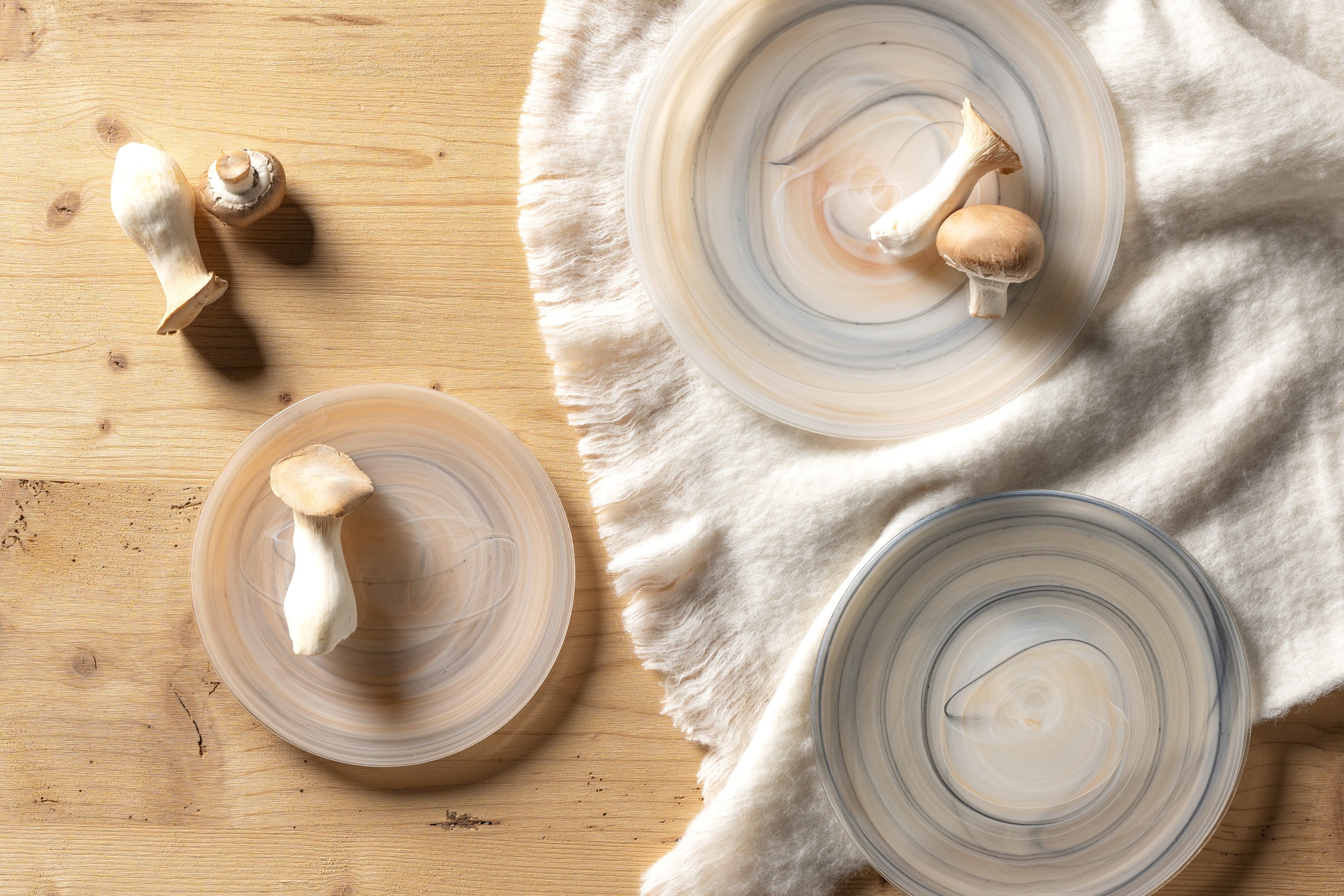 LEONARDO Speiseteller Teller ALABASTRO, 18 cm, 4er-Set, (4 St), aus geschleudertem Alabasterglas