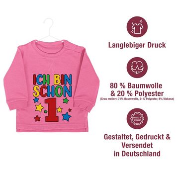 Shirtracer Sweatshirt Ich bin schon eins bunt 1. Geburtstag