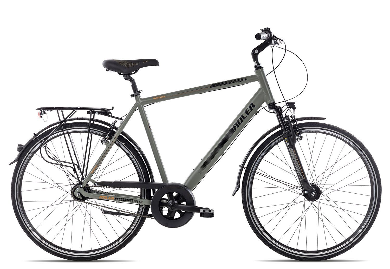 Adler Cityrad Verona Nexus, 7 Gang Shimano Nexus 7 Rücktritt Schaltwerk, Nabenschaltung Rücktritt, Citybike Herren 28 Zoll schwarz/grau