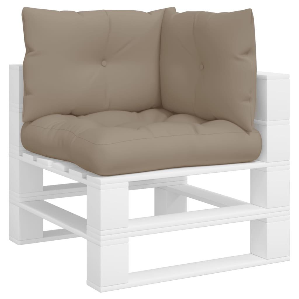 vidaXL Sitzauflage Palettenkissen 3-tlg. Taupe Stoff, günstig online kaufen
