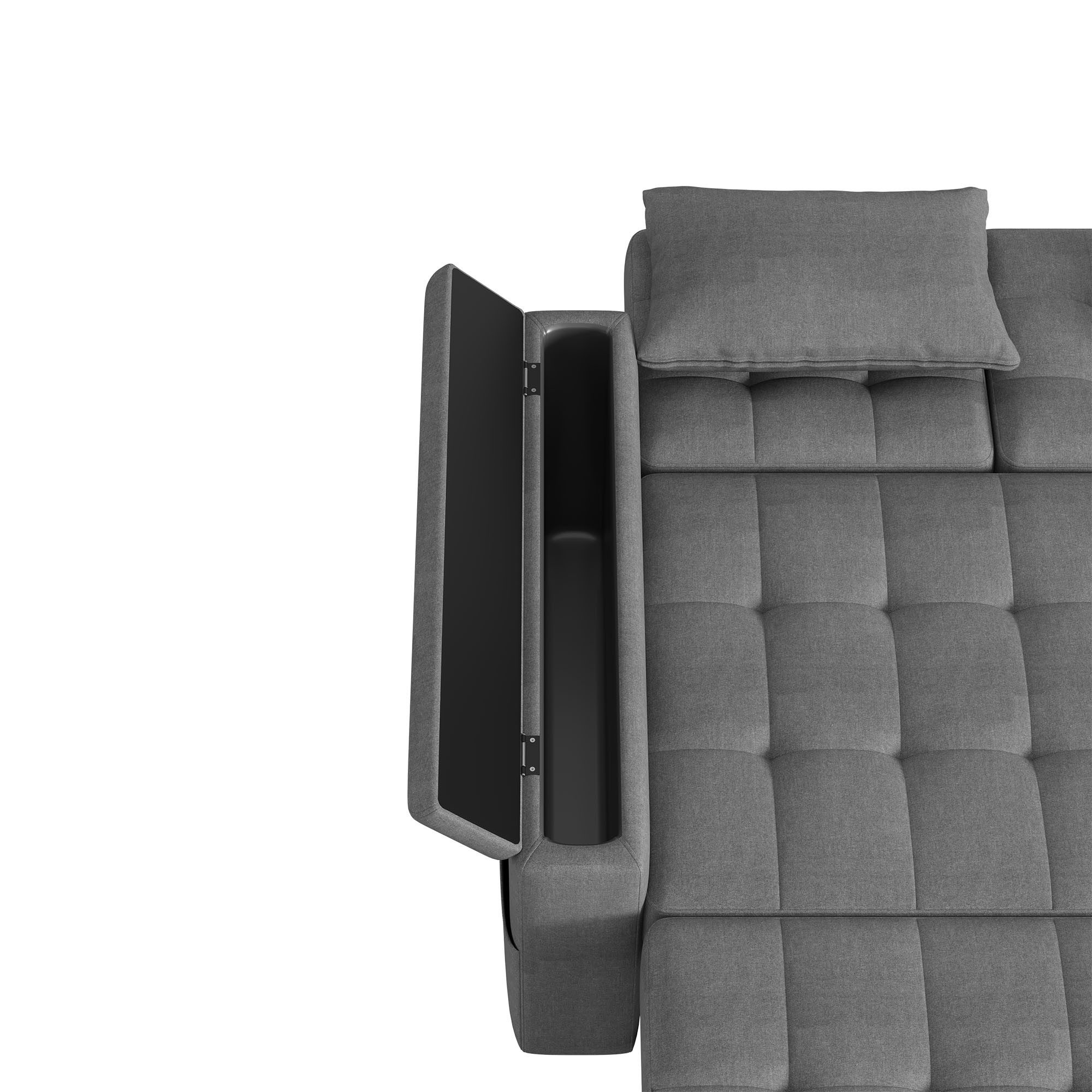 HAUSS SPOLE Schlafsofa mit bettfunktion und Stauraum Verstellbarer Wohnzimmersofa