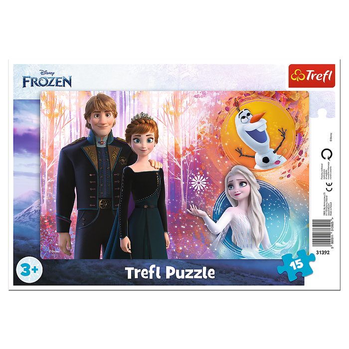 Trefl Puzzle Rahmen-Puzzle 15 Teile Disney Frozen Puzzleteile