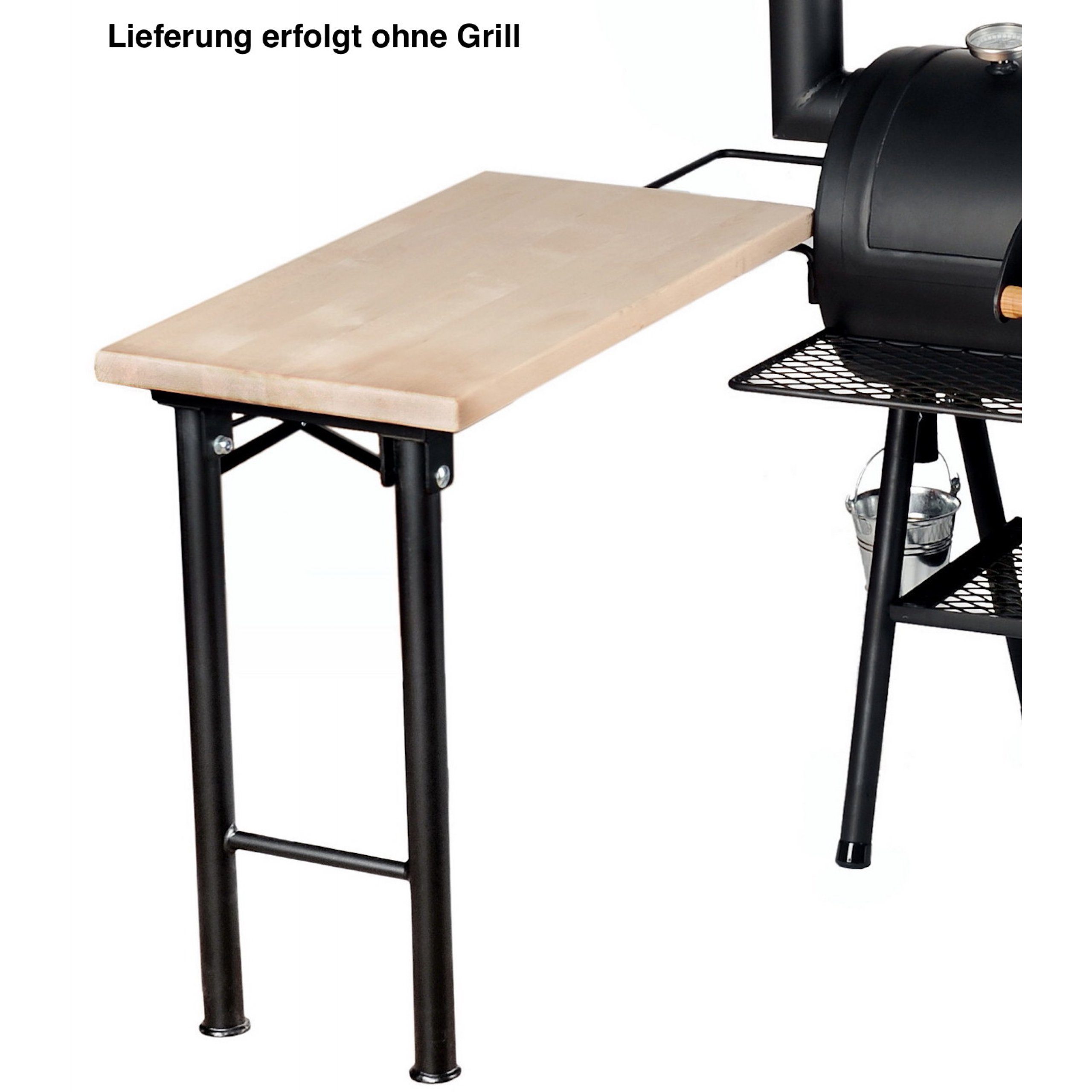Rumo Barbeque Smoker Rumo Barbeque JOEs Seitentisch mit massiver Holzplatte JS-2842