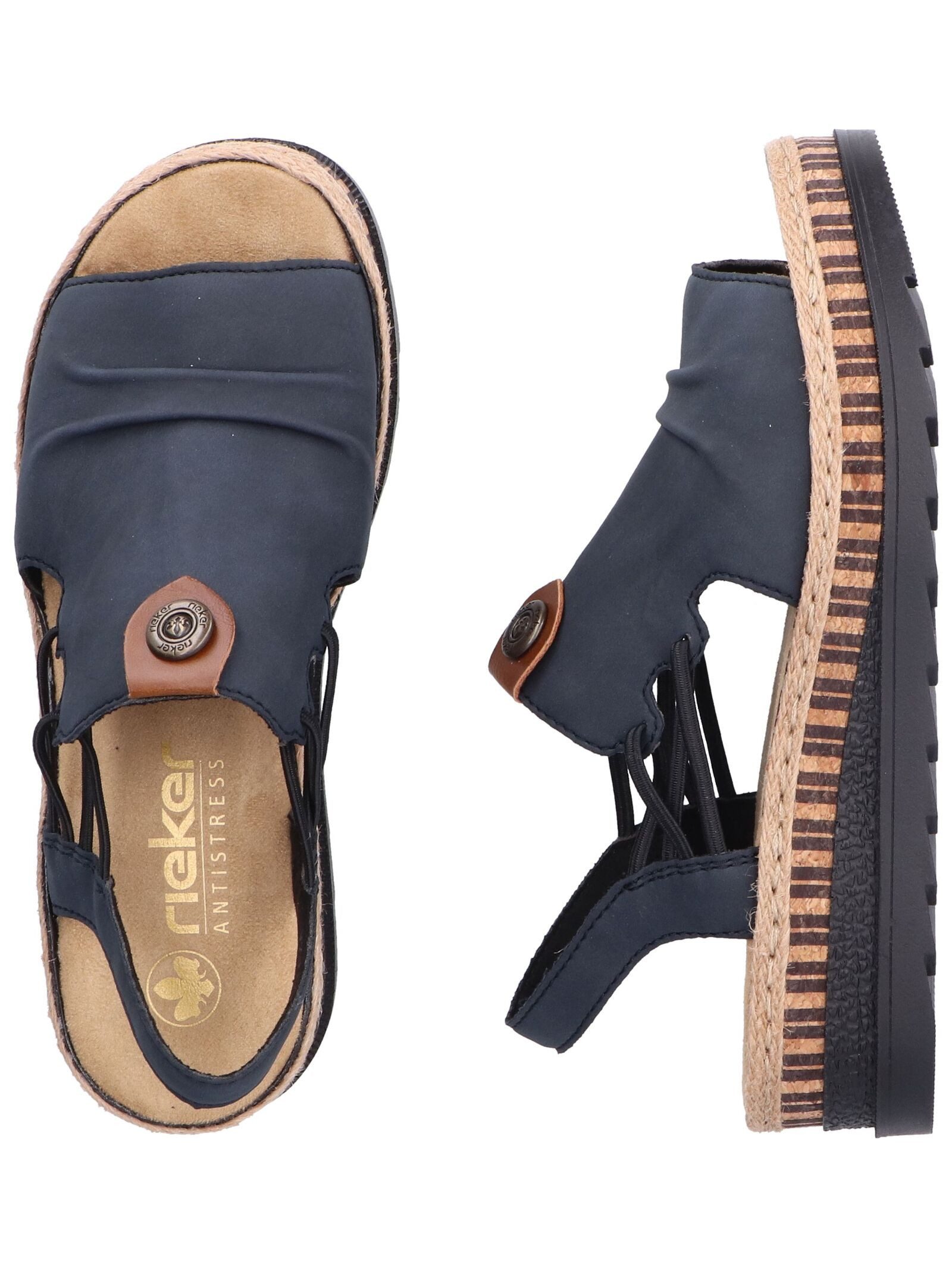 Rieker Sandalen Lederimitat Keilsandalette günstig online kaufen