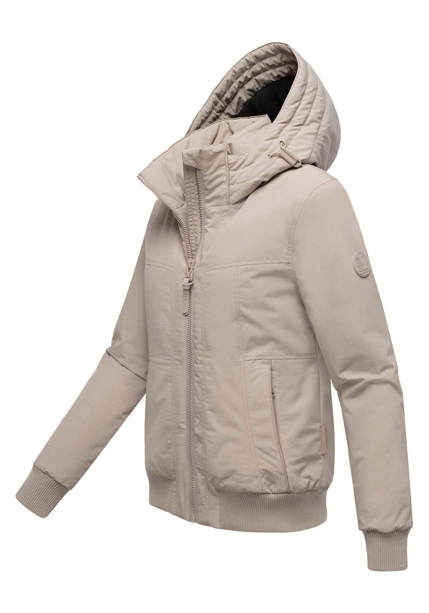 Marikoo Winterjacke Mooni 16 Gefütterte Übergangsjacke mit Kapuze und Kordelzug