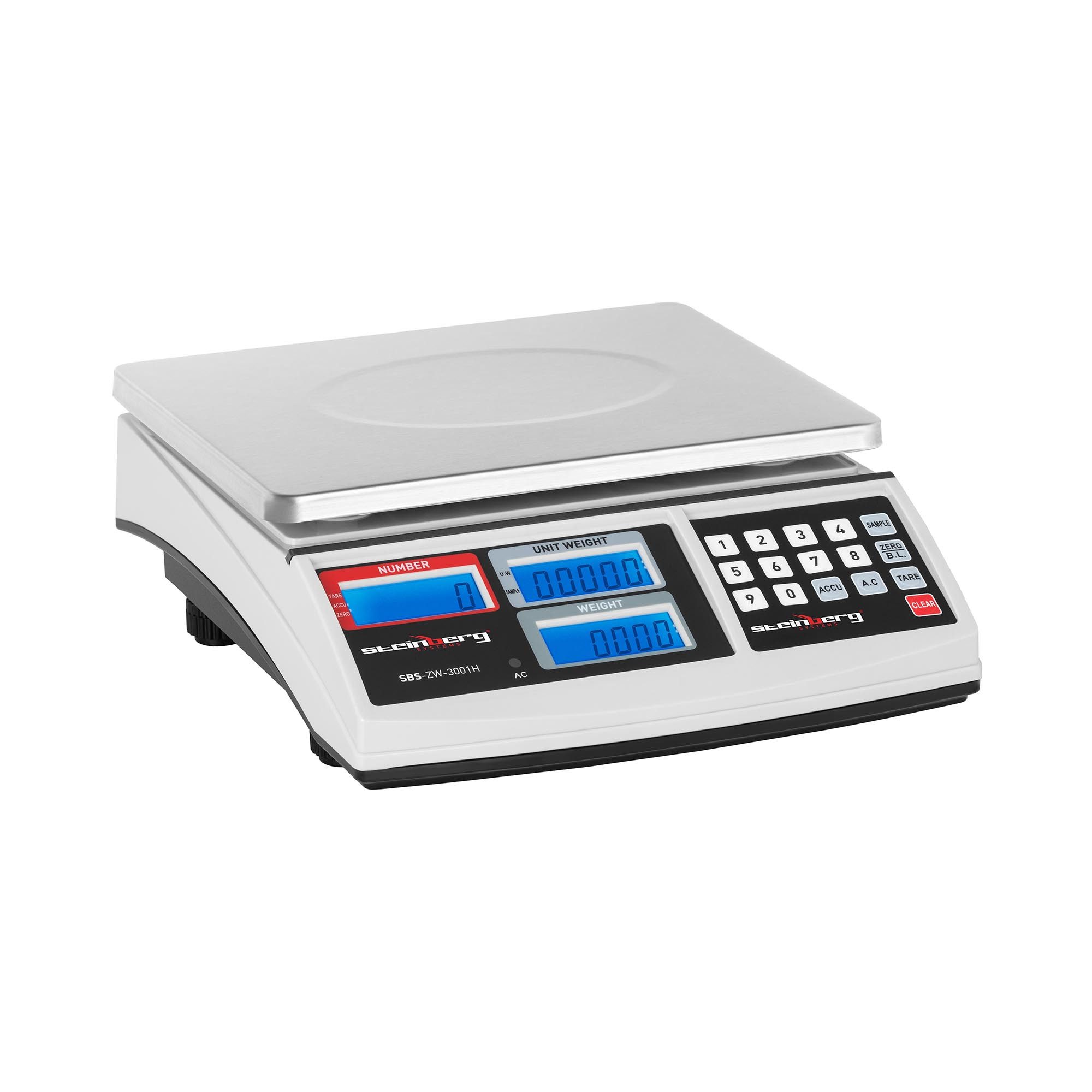 Steinberg Systems Präzisionswaage 30kg/1g Zählwaage Digital-Waage Feinwaage Laborwaage Goldwaage