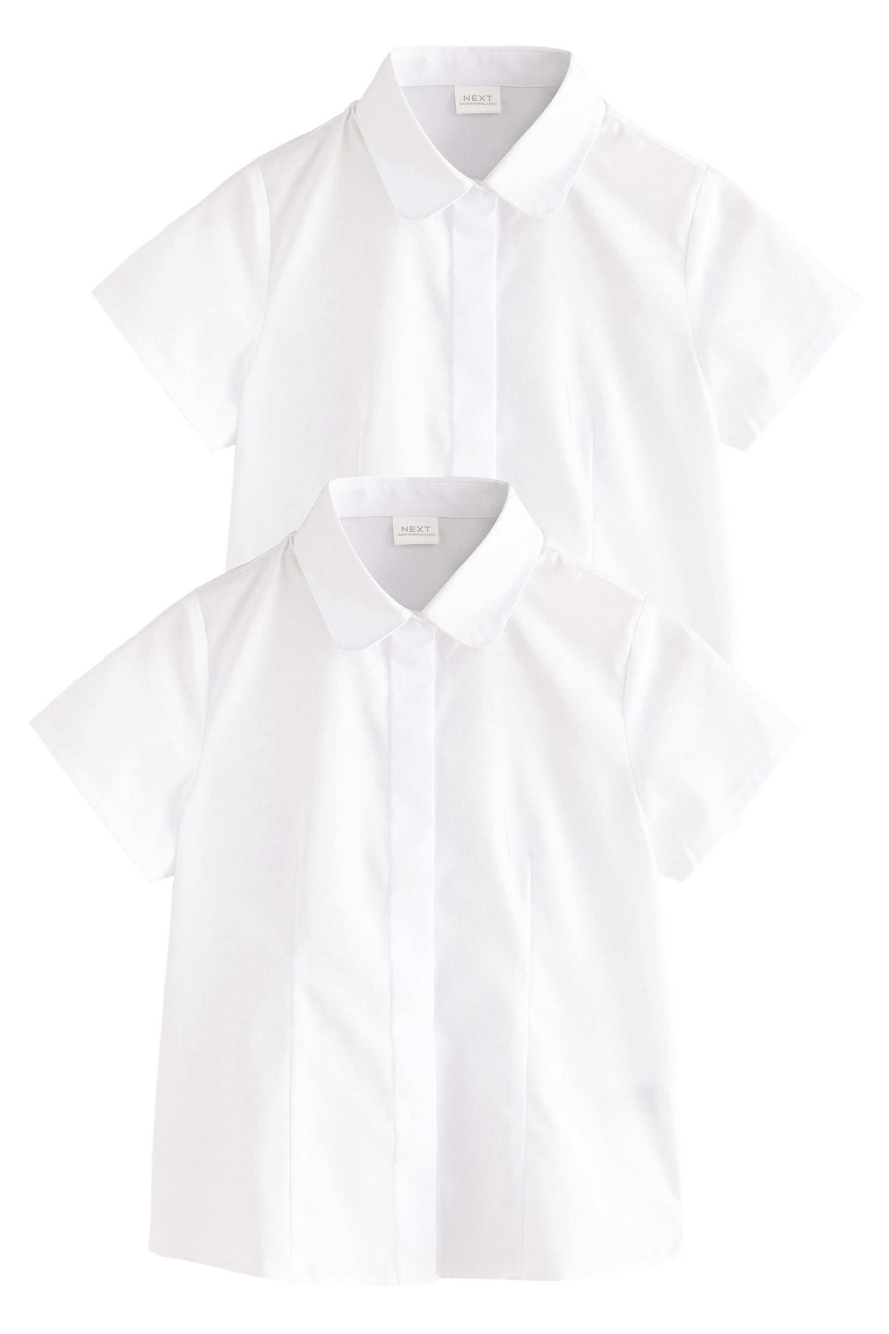 Shirtbluse Kurzärmelige Schulhemden, 2er-Pack