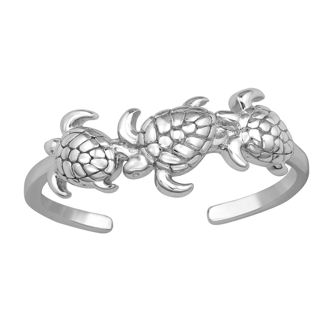 Order & Smile Schmuck Zehenring Zehenring Silber 925 mit Schildkröten, gestempelt